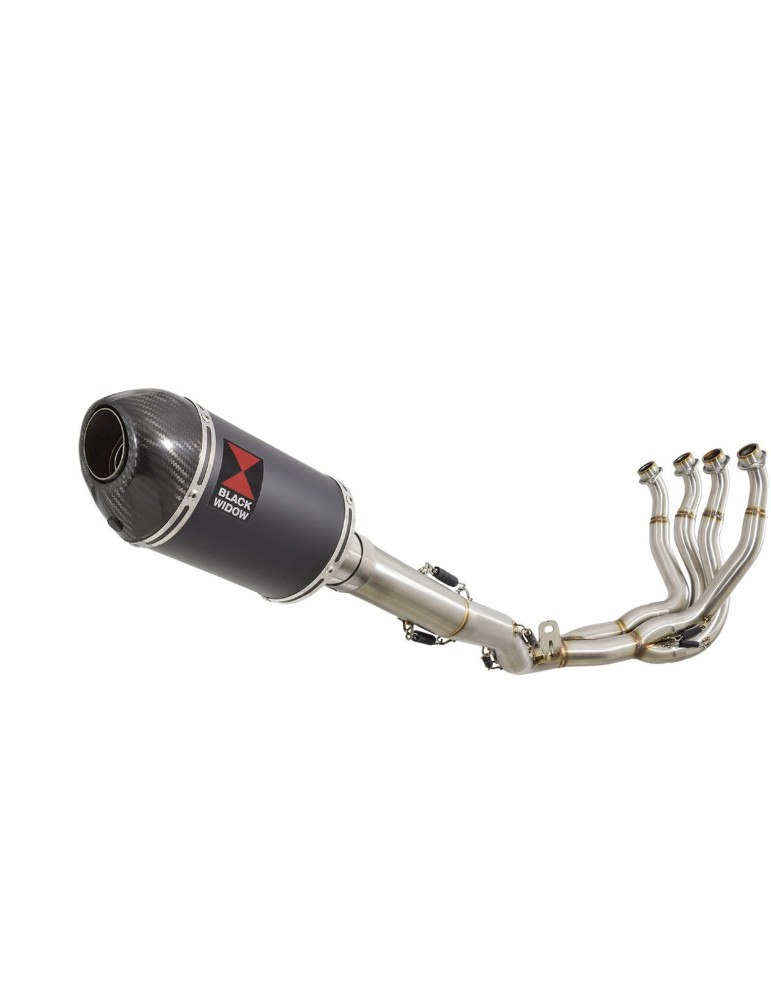 GSXR 1000 L2-L6 2012-2016 Decata Ligne complète + Silencieux Ovale Noir en Inox + Canule en Carbone 200mm