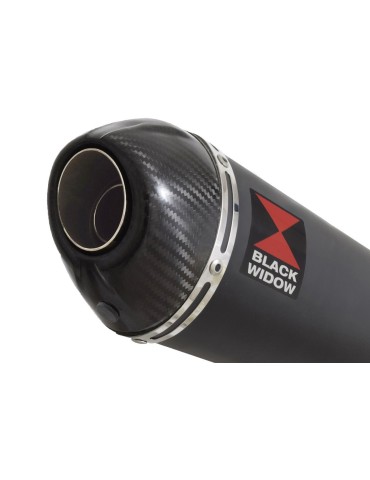 GSXR 1000 L2-L6 2012-2016 Decata Ligne complète + Silencieux Ovale Noir en Inox + Canule en Carbone 200mm