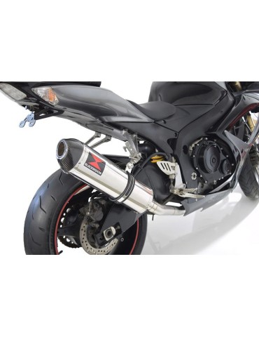 GSXR 600 K6 K7 2006 2007 Decata Silencieux & Silencieux Ovale En Inox + Canule en Carbone 400mm