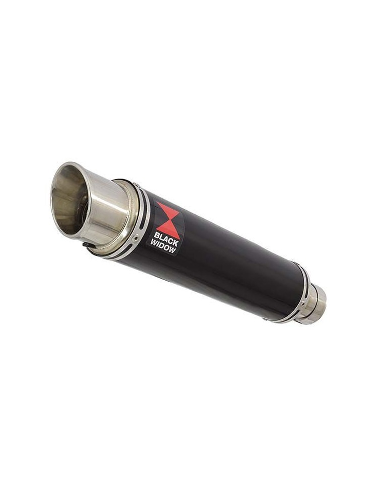 GSXR 600 K6 K7 2006 2007 Decata Silencieux & Silencieux Rond GP Style Noir En Inox 350mm