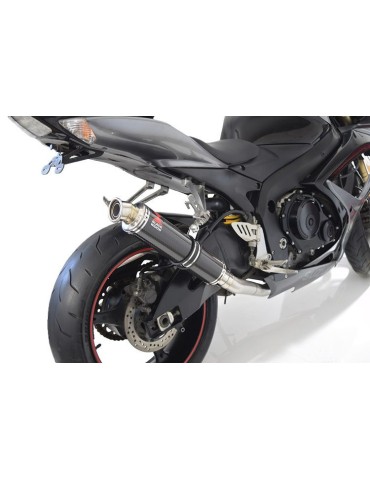 GSXR 600 K6 K7 2006 2007 Decata Silencieux & Silencieux Rond En Carbone 350mm