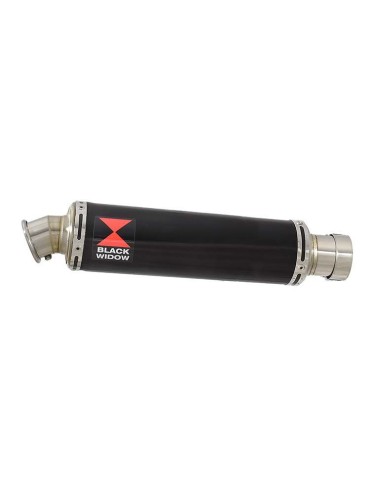 GSXR 600 K6 K7 2006 2007 Decata Silencieux & Silencieux Rond Noir En Inox 350mm