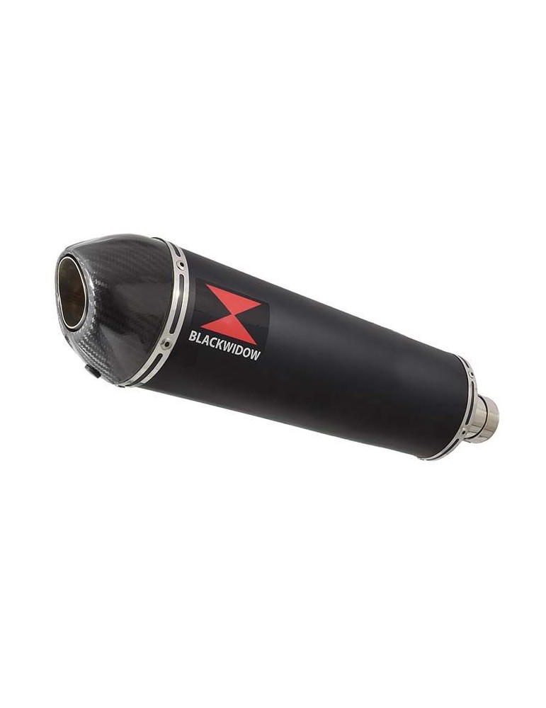 GSXR 600 K6 K7 2006 2007 Decata Silencieux & Silencieux Ovale Noir En Inox + Canule en Carbone 400mm