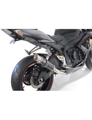 GSXR 600 K6 K7 2006 2007 Decata Silencieux & Silencieux GP Rond En Carbone + Canule en Titane 230mm