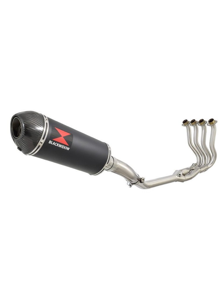 GSXR 600 GSXR600 L1 L2 L3 L4 L5 L6 2011-2016 Ligne complète & Silencieux Ovale Noir en Inox + Canule en Carbone 300mm