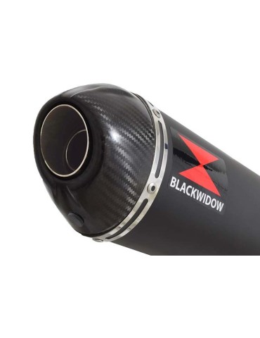 GSXR 600 GSXR600 L1 L2 L3 L4 L5 L6 2011-2016 Ligne complète & Silencieux Ovale Noir en Inox + Canule en Carbone 300mm