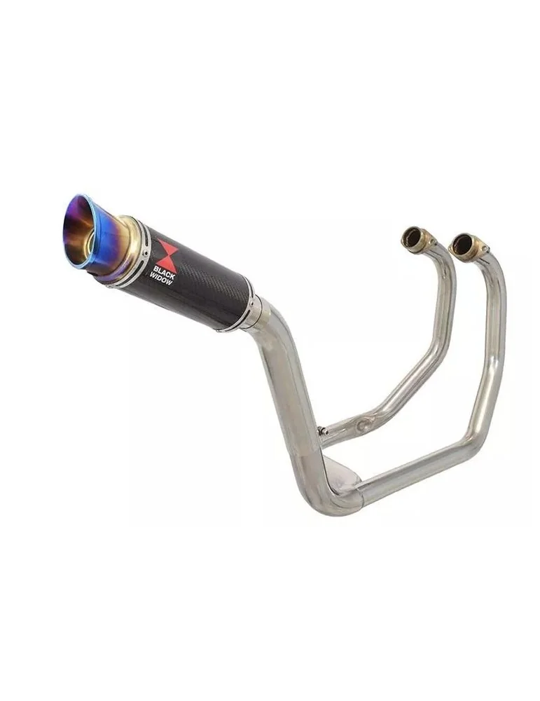 KAWASAKI KLE 500 KLE500 Ligne complète & Silencieux GP Rond En Carbone + Canule en Inox Anodisé 230mm