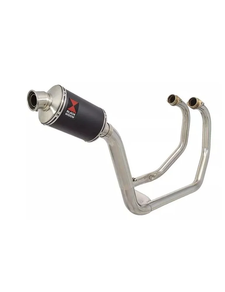 KAWASAKI KLE 500 KLE500 Ligne complète & Silencieux Ovale Noir En Inox 230mm