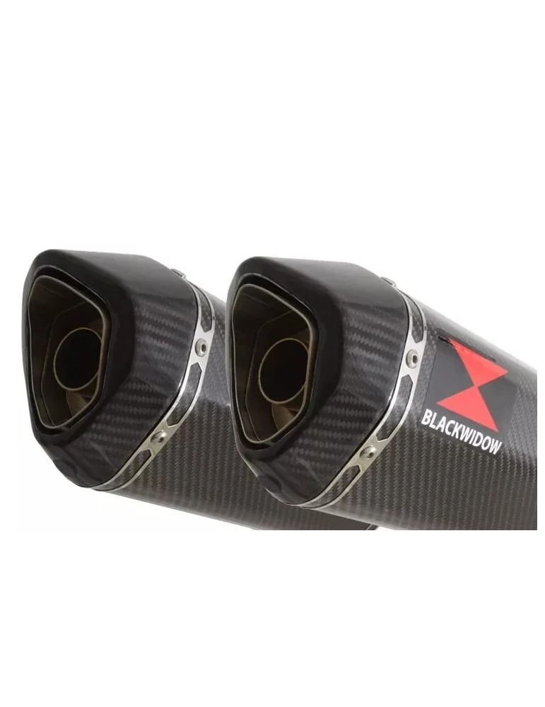 Kawasaki KLV 1000 2004-2007 Silencieux Kit / Silencieux Hexagonale En Carbone & Canule en Carbone 300mm