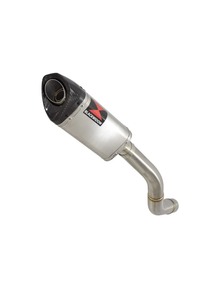 Z800 ZR800A Z800E 13 14 15 16 Tube de raccord et Silencieux Tri Ovale en Inox + Canule en Carbone 250mm