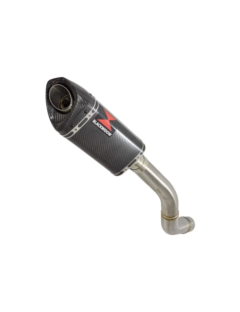 Z800 ZR800A Z800E 13 14 15 16 Tube de raccord et Silencieux Tri Ovale En Carbone + Canule en Carbone 250mm