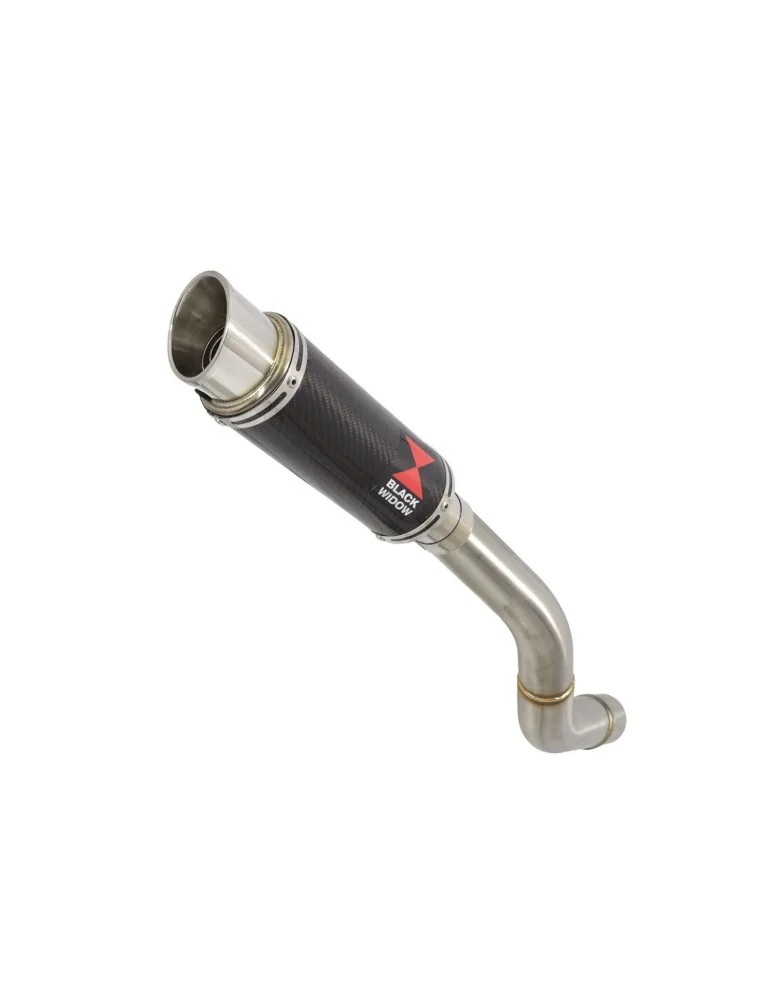 Z800 ZR800A Z800E 13 14 15 16 Tube de raccord (Link Pipe) Silencieux Rond GP Style en Carbone 230mm