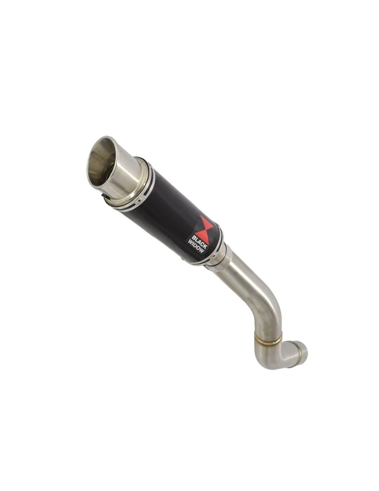 Z800 ZR800A Z800E 13 14 15 16 Tube de raccord (Link Pipe) / Silencieux Rond GP Style Noir en Inox 230mm 