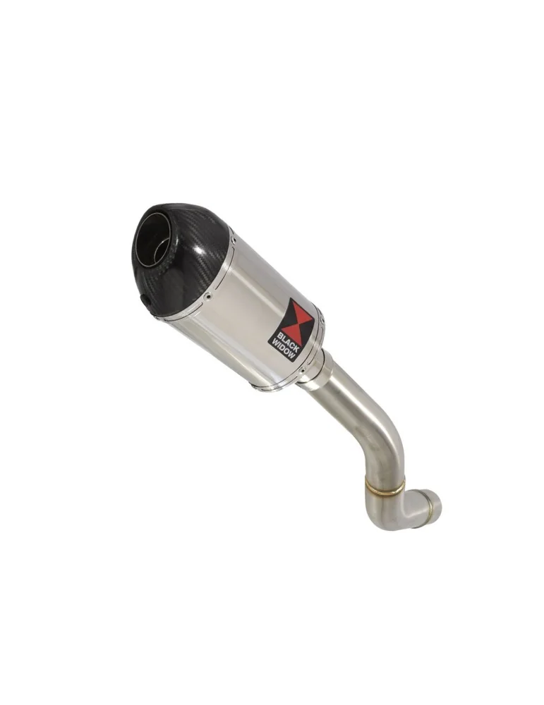 Z800 ZR800A Z800E 13 14 15 16 Tube de raccord (Link Pipe) Silencieux Ovale en Inox + Canule en Carbone 200mm