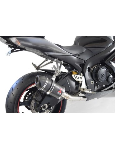 GSXR 600 K6 K7 2006 2007 Decata Silencieux & Silencieux Ovale En Inox + Canule en Carbone 200mm