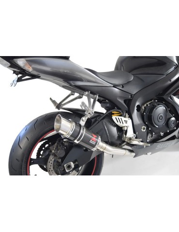 GSXR 600 K6 K7 2006 2007 Decata Silencieux & Silencieux Rond En Carbone 200mm
