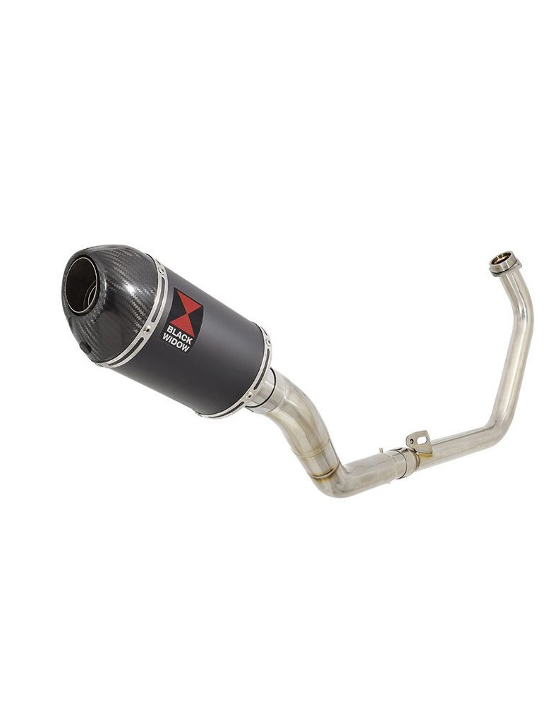CBR300R NC51 2014-2017 Decata Ligne complète + Silencieux Ovale Noir En Inox + En Carbone 200mm