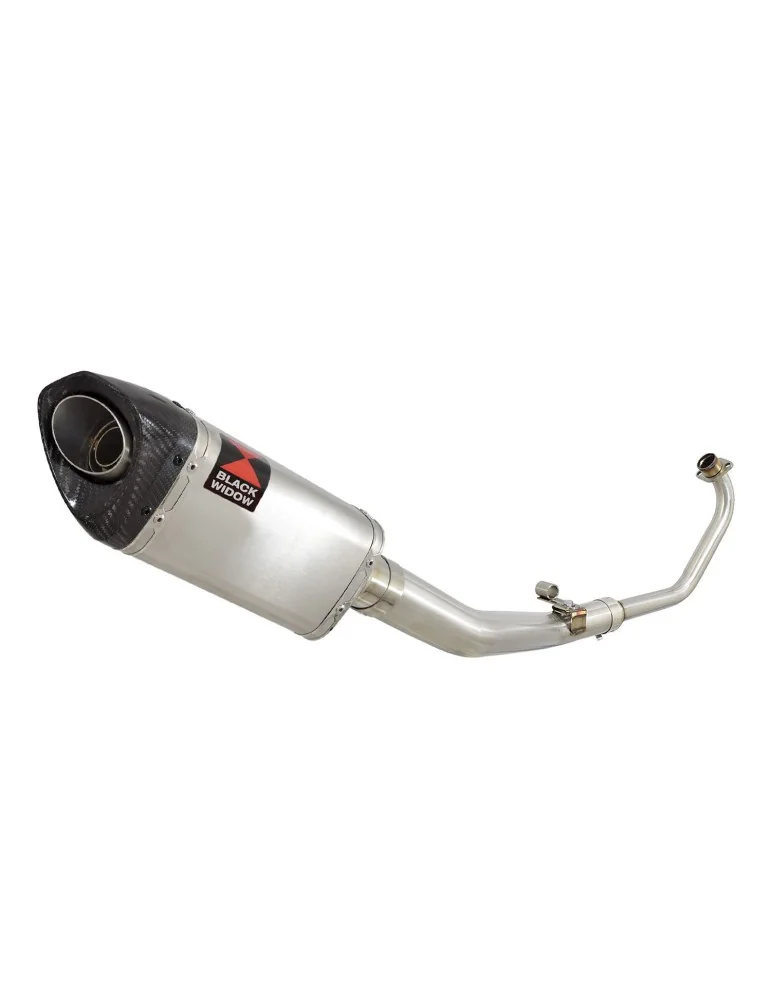CBR 125 CBR125R 2004 - 2010 Diamètre XI Ligne complète & Silencieux Rond Noir En Inox 400mm