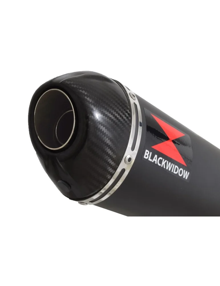 CBR 600 FA CBR600FA 2011-2013 Silencieux & tube de raccord avec Silencieux Ovale Noir Inox + Carbone Tip 400mm