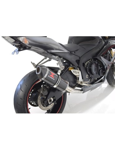 GSXR 750 K6 K7 2006 2007 Decata Silencieux / Silencieux Ovale En Carbone 300mm