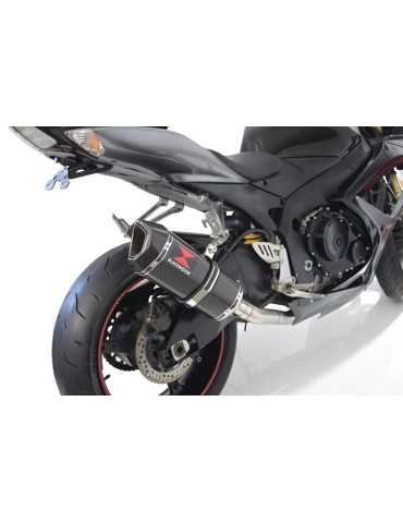 GSXR 750 K6 K7 2006 2007 Decata Silencieux / Silencieux Hexagonale En Carbone 300mm