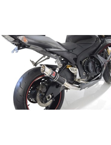 GSXR 750 K6 K7 2006 2007 Decata Silencieux / Silencieux  Rond GP Style Noir En Inox 230mm