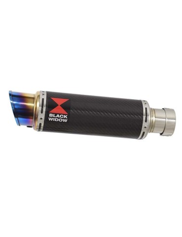GSXR 750 K6 K7 2006 2007 Decata Silencieux / Silencieux GP Rond En Carbone + Canule En Inox Anodisé 230mm