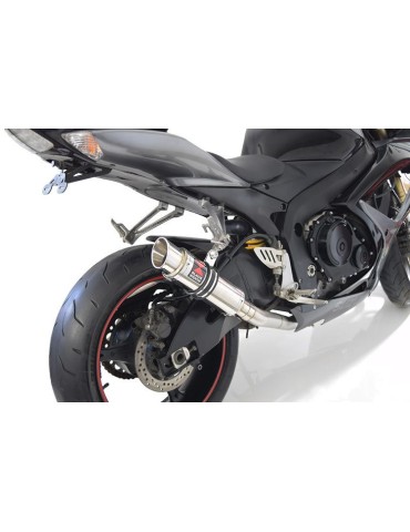 GSXR 750 K6 K7 2006 2007 Decata Silencieux / Silencieux Rond GP En Inox 230mm