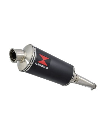 GSXR750 GSXR 750 L1 L2 L3 L4 L5 L6 2011-2016 Tube de raccord et Silencieux Ovale Noir En Inox 300mm