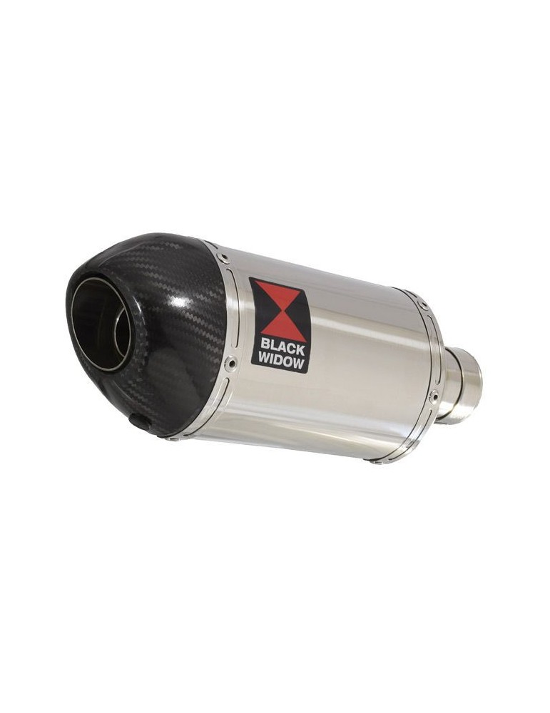 GSXR750 GSXR 750 L1 L2 L3 L4 L5 L6 2011-2016 Tube de raccord et Silencieux Ovale En Inox + Canule En Carbone 200mm
