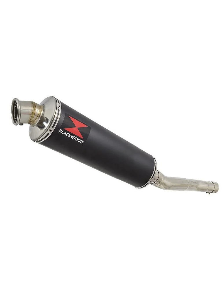 CBR250R MC41 2011-2014 Tube de raccord & Silencieux Rond Noir En Inox 400mm