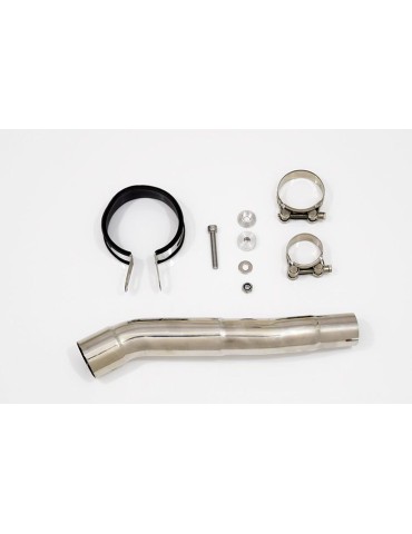 CBR250R MC41 2011-2014 Tube de raccord & Silencieux GP Rond En Carbone + Inox Anodisé Tip 230mm