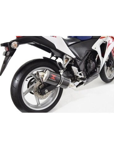 CBR250R MC41 2011-2014 Tube de raccord & Silencieux Ovale En Carbone 300mm