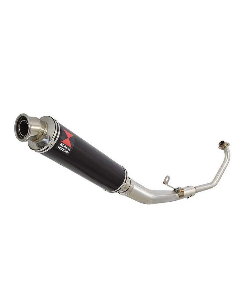 CBR 125 CBR125R 2011 - 2017 Diamètre XI Ligne complète & Silencieux Rond Noir En Inox 350mm
