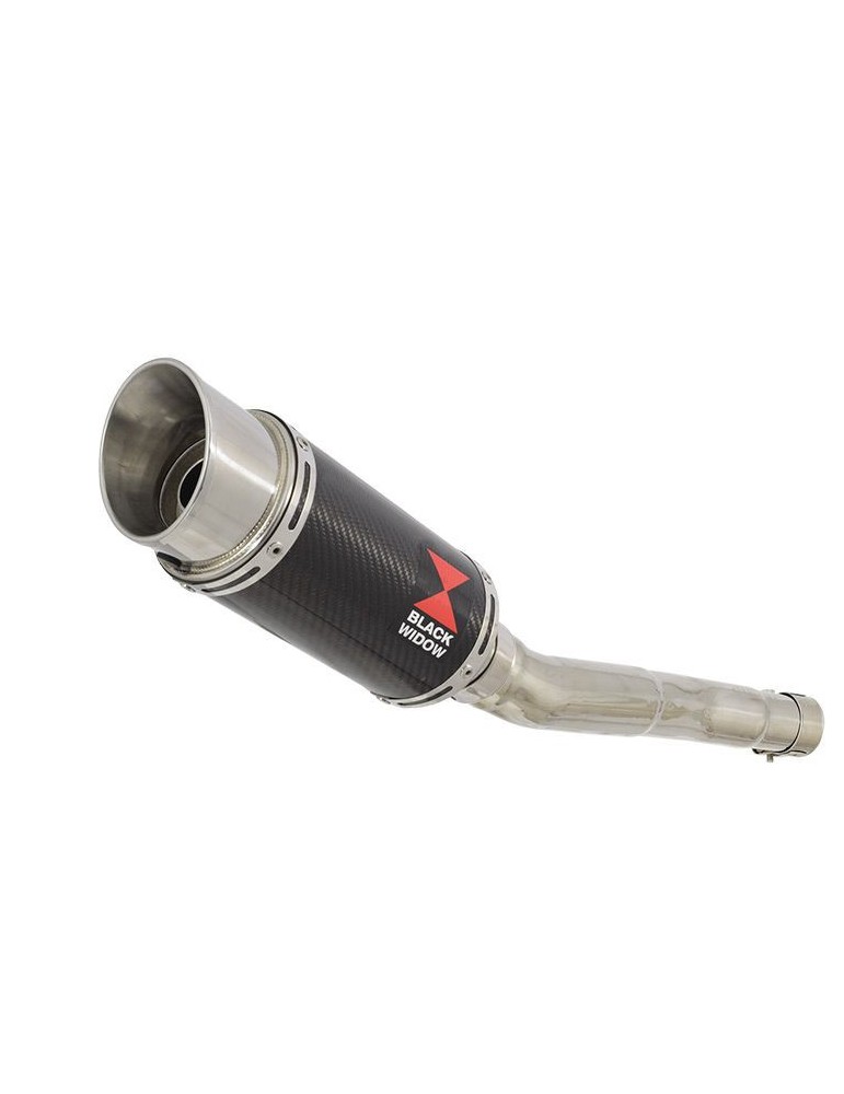 CBR250R MC41 2011-2014 Tube de raccord & Silencieux Rond En Carbone 200mm