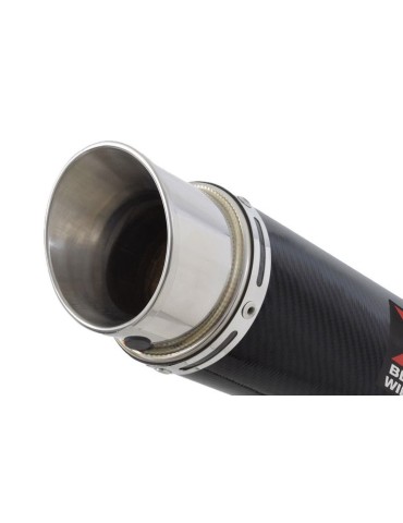 CBR250R MC41 2011-2014 Tube de raccord & Silencieux Rond En Carbone 200mm