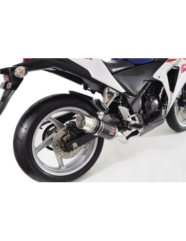 CBR250R MC41 2011-2014 Tube de raccord & Silencieux Rond En Carbone 200mm