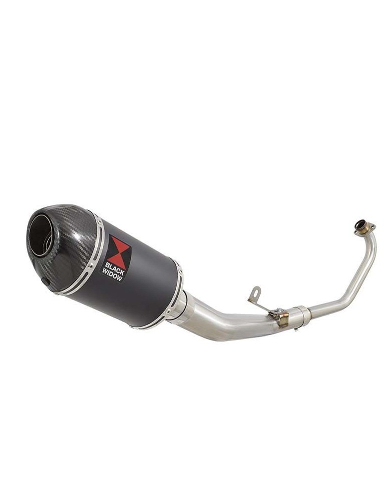 CBR 125 CBR125R 2011 - 2017 Diamètre XI Ligne complète & Silencieux Ovale Noir En Inox + En Carbone Tip 200mm