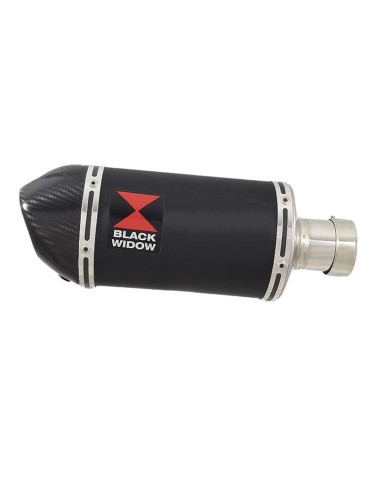 CBR 125 CBR125R 2011 - 2017 Diamètre XI Ligne complète & Silencieux Ovale Noir En Inox + En Carbone Tip 200mm