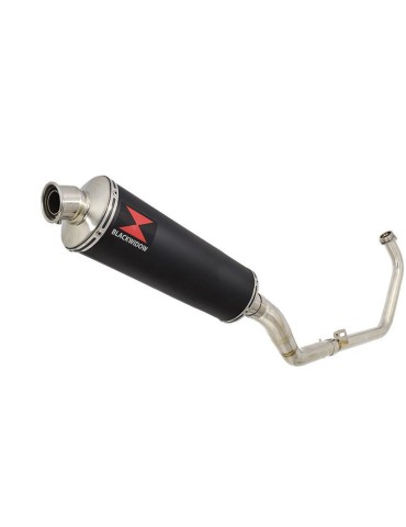 CBR250R MC41 2011-2014 Decata Ligne complète + Silencieux Ovale Noir En Inox 400mm