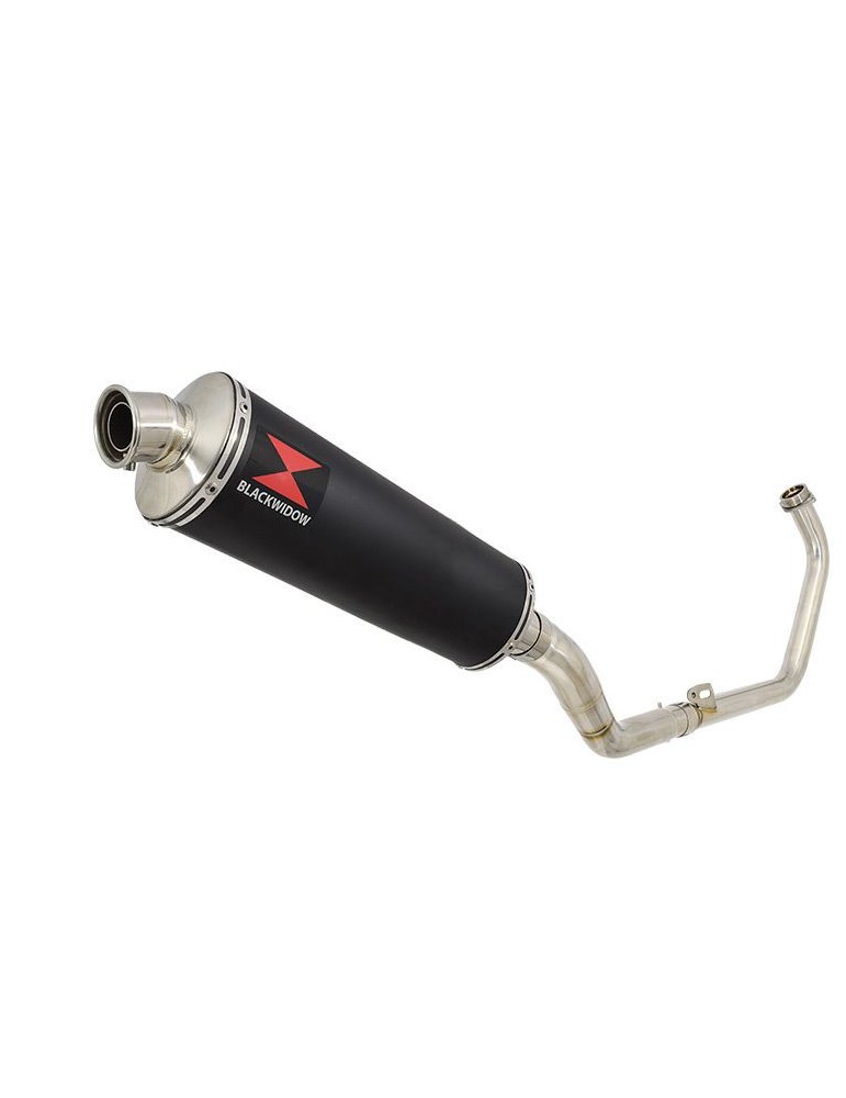 CBR250R MC41 2011-2014 Decata Ligne complète + Silencieux Ovale Noir En Inox 400mm