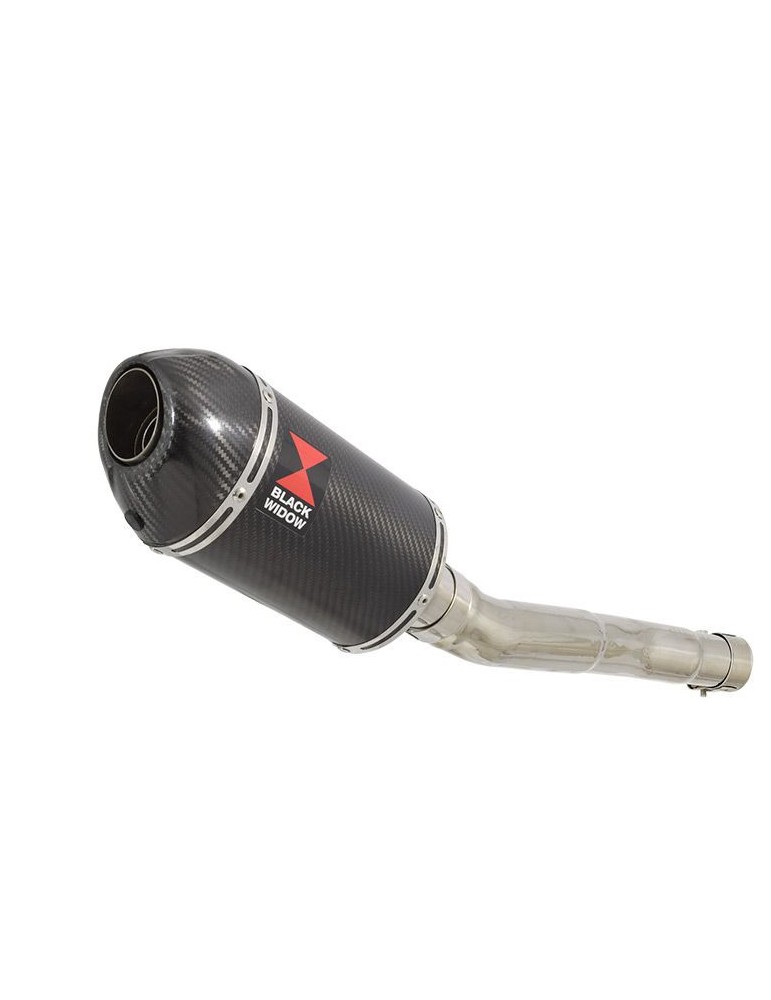 CBR250R MC41 2011-2014 Tube de raccord & Silencieux Ovale En Carbone + Carbone Tip 200mm