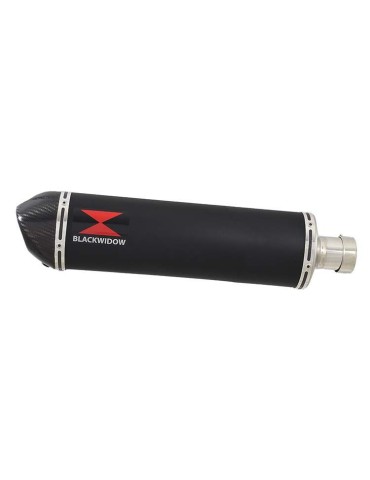 CBR250R MC41 2011-2014 Decata Ligne complète + Silencieux Ovale Noir En Inox + Carbone Tip 400mm