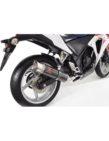 CBR250R MC41 2011-2014 Decata Ligne complète + Silencieux GP Rond En Carbone 360mm