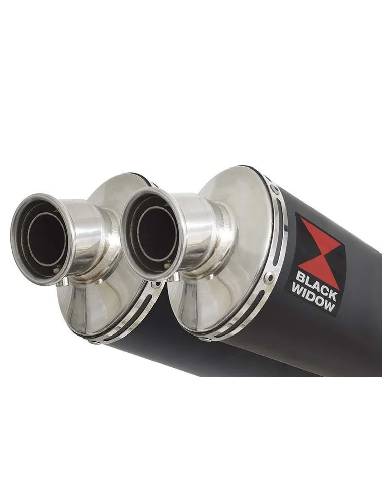 ZZR1200 ZZR 1200 4-2 Silencieux Kit / Silencieux Ovale Noir En Inox 230mm