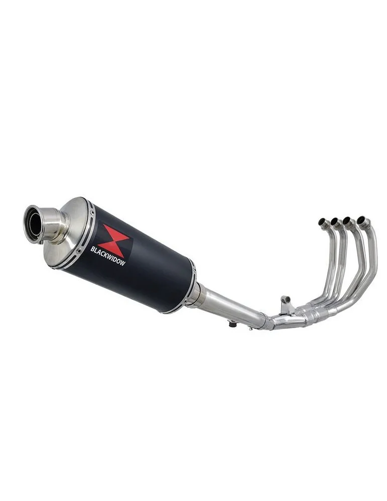 CBR600 CBR 600 F1 F2 F3 F4 F5 F6 F7 2001-2007 Ligne complète & Silencieux Ovale Noir En Inox 300mm