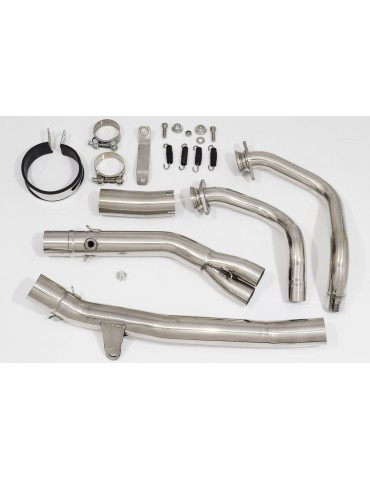 CRF1000 Africa Par paire Decata Ligne complète + Silencieux Rond Noir Inox 400mm 2015 - 201x