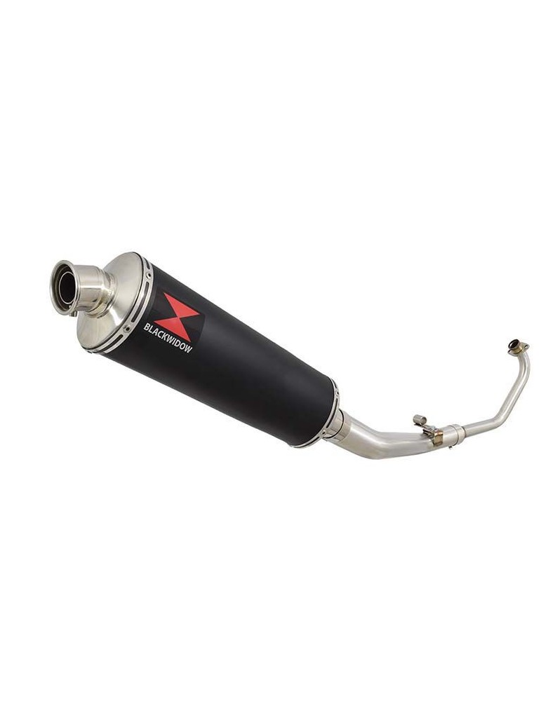 CBR 125 CBR125R 2004 - 2010 Diamètre XI Ligne complète & Silencieux Rond Noir En Inox 400mm