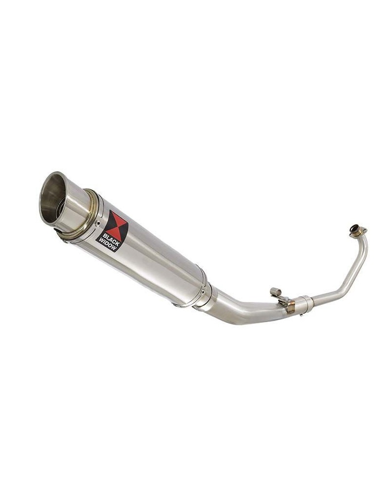 CBR 125 CBR125R 2004 - 2010 Diamètre XI Ligne complète & Silencieux Rond Noir En Inox 400mm
