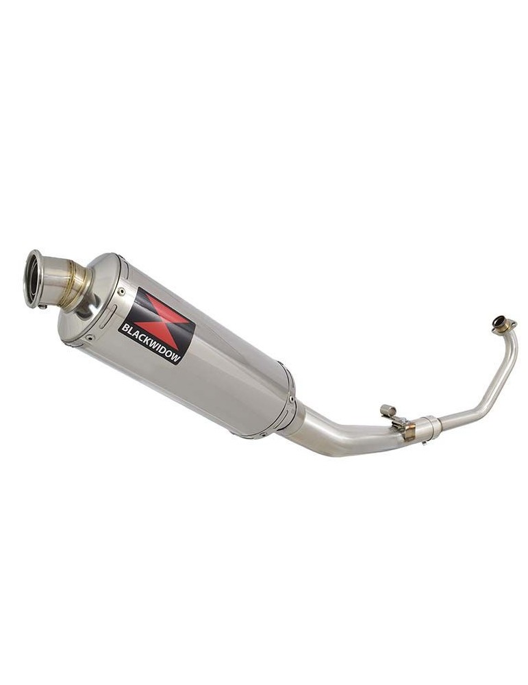 CBR 125 CBR125R 2004 - 2010 Diamètre XI Ligne complète & Silencieux Rond Noir En Inox 400mm